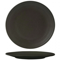 Zuma Coupe Plate Ribbed 210mm Charcoal