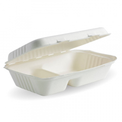 BioCane Clamshell 2-Compartment White Pack 