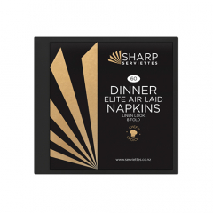 Napkin Dinner Airlaid 1/8 fold black - Pack of 60