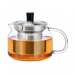 Teapot with Stainless Steel Infuser Glass
