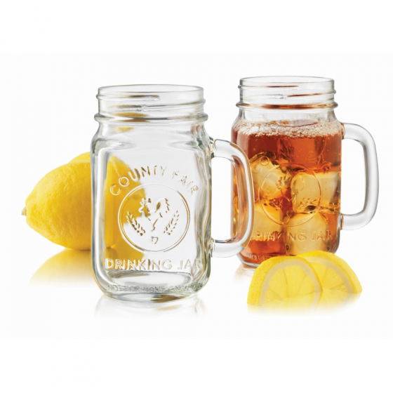 Libbey Drinking Jar with handle 473ml